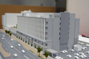北見市新市庁舎の300分の1サイズの模型