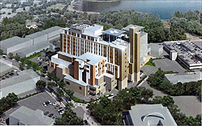 市立釧路総合病院の新棟イメージ図