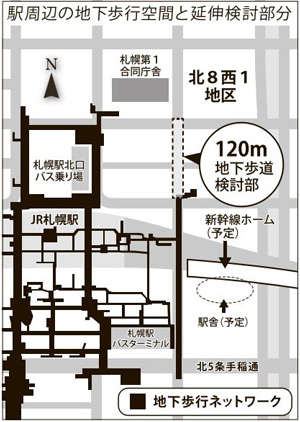 札幌市 東豊線コンコースをさっぽろ駅北側へ延伸 北海道建設新聞社 E Kensin