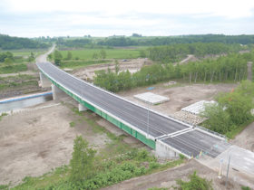 音更町の風雲橋が3年ぶりに開通 27日に供用開始